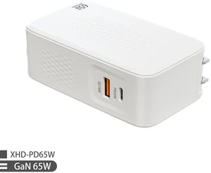 Retractable 65W PD Charger GaN Fast Charging Wall Adapter with Built-in Type-C Cable Foldable US Plug Charging Block UL Certified Wide Voltage For MacBook/iPhone/Samsung White Retractable 65W PD Charger GaN Fast Charging Wall Adapter with Built-in Type-C Cable Foldable US Plug Charging Block UL Certified Wide Voltage For MacBook/iPhone/Samsung White