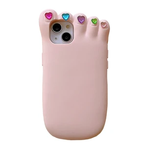 3D Cartoon Foot Nail Enhancement Soft Silicone Phone Case Rubber Gel Shockproof Protective Cover with Non Slip Grip and Precise Cutouts Compatible with iPhone 13 3D Cartoon Foot Nail Enhancement Soft Silicone Phone Case Rubber Gel Shockproof Protective Cover with Non Slip Grip and Precise Cutouts Compatible with iPhone 13