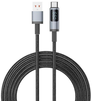 100W/66W Fast Charging Cable with Digital Power Display Type-C Data Sync Charging Cord Real-Time Charging Indicator and Safety Protection For iPhone 17 and Type-C Devices 78.74in 100W/66W Fast Charging Cable with Digital Power Display Type-C Data Sync Charging Cord Real-Time Charging Indicator and Safety Protection For iPhone 17 and Type-C Devices 78.74in