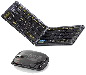Foldable Wireless Keyboard and Mouse Combo Bluetooth Keyboard Mouse Set with USB Transmitter Rechargeable Ultra Slim Silent Scissor-Key Portable Travel Design for Windows Black Foldable Wireless Keyboard and Mouse Combo Bluetooth Keyboard Mouse Set with USB Transmitter Rechargeable Ultra Slim Silent Scissor-Key Portable Travel Design for Windows Black