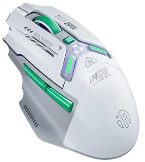 Three-mode wireless Bluetooth mouse - Wired for electronic sports, gaming, office use and charging. Blue and white Green and white Three-mode wireless Bluetooth mouse - Wired for electronic sports, gaming, office use and charging. Blue and white Green and white