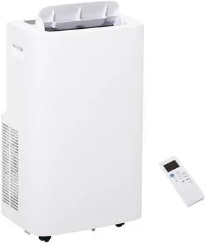 HOMCOM 12000 BTU Portable Air Conditioner for Rooms Uo to 549 Sq.Ft., 4-in-1 Mobile AC Unit with Dehumidifier, Cooling Fan, Sleep Mode, Remote Control, 24H Timer, Window Installation Kit, White HOMCOM 12000 BTU Portable Air Conditioner for Rooms Uo to 549 Sq.Ft., 4-in-1 Mobile AC Unit with Dehumidifier, Cooling Fan, Sleep Mode, Remote Control, 24H Timer, Window Installation Kit, White