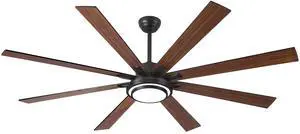 72" Integrated LED Matte Black Large Smart Ceiling Fan with Remote Control 72" Integrated LED Matte Black Large Smart Ceiling Fan with Remote Control