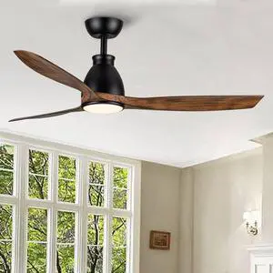 52 inch indoor black ceiling fan with LED light 52 inch indoor black ceiling fan with LED light