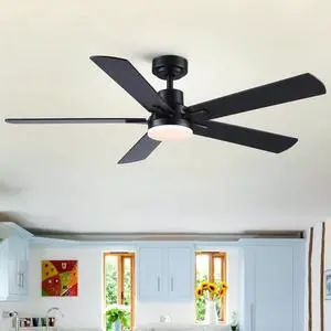 52" Black Lowe Profile Ceiling Fan with Light 52" Black Lowe Profile Ceiling Fan with Light