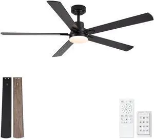 60" Ceiling Fan with Lights and Remote, Modern Farmhouse Ceiling Fan with Quiet DC Motor, 6 Speeds, Reversible Blades, Dimmable 3CCT LED Light, Indoor Outdoor Large Room Matte Black Ceiling Fan 60" Ceiling Fan with Lights and Remote, Modern Farmhouse Ceiling Fan with Quiet DC Motor, 6 Speeds, Reversible Blades, Dimmable 3CCT LED Light, Indoor Outdoor Large Room Matte Black Ceiling Fan