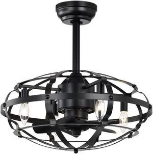 Hot Sell Industrial Ceiling Fan Light Kit for Living Room Bedroom Kitchen and Bladeless Caged Ceiling Fan with Lights Hot Sell Industrial Ceiling Fan Light Kit for Living Room Bedroom Kitchen and Bladeless Caged Ceiling Fan with Lights