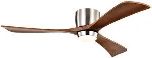52" Ceiling Fan with Lights Remote Control,Quiet DC Motor 3 Wood Blade Ceiling Fans 6 Speed Levels,Reversible Ceiling Fan, for Patio Living Room, Bedroom, Office,Indoor.(Stain nickel + Walnut ) 52" Ceiling Fan with Lights Remote Control,Quiet DC Motor 3 Wood Blade Ceiling Fans 6 Speed Levels,Reversible Ceiling Fan, for Patio Living Room, Bedroom, Office,Indoor.(Stain nickel + Walnut )