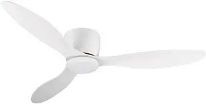 52" Flush Mount white Ceiling Fan without light, 3 Reversible Blades, with 6 Speeds Reversible DC Motor,Low Profile Ceiling Fan with no light for Living Room Kitchen Bedroom 52" Flush Mount white Ceiling Fan without light, 3 Reversible Blades, with 6 Speeds Reversible DC Motor,Low Profile Ceiling Fan with no light for Living Room Kitchen Bedroom