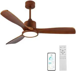 52 inch Wood Ceiling Fans with Lights and Remote, Modern Low Profile Ceiling Fan with Light, 6 Speed, Reversible DC Motor, for Bedroom/Outdoor/Farmhouse/Patios 52 inch Wood Ceiling Fans with Lights and Remote, Modern Low Profile Ceiling Fan with Light, 6 Speed, Reversible DC Motor, for Bedroom/Outdoor/Farmhouse/Patios