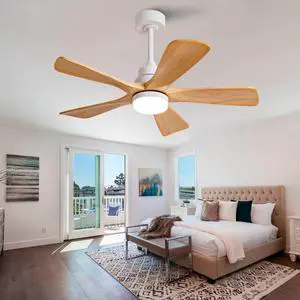 Hot sales 42 Inch Modern Ceiling Fans With Lights and Remote Control, 5 Solide Wood Blades, Reversible DC Motor Hot sales 42 Inch Modern Ceiling Fans With Lights and Remote Control, 5 Solide Wood Blades, Reversible DC Motor