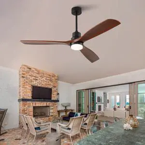 Hot sales 60 Inch Modern Black Ceiling Fan With Light 3 Solid Wood Blades Remote Control Reversible DC Motor With Dimmable LED Hot sales 60 Inch Modern Black Ceiling Fan With Light 3 Solid Wood Blades Remote Control Reversible DC Motor With Dimmable LED