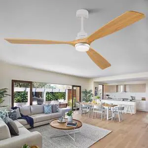 Hot sales 72 Inch Modern Ceiling Fan With 3 Color Dimmable 3 Solide Wood Blades Remote Control Reversible DC Motor With Led Light Hot sales 72 Inch Modern Ceiling Fan With 3 Color Dimmable 3 Solide Wood Blades Remote Control Reversible DC Motor With Led Light