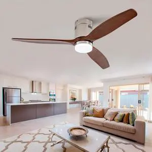 Hot sales 52 Inch Modern Ceiling Fan With 3 Color Dimmable 3 Solide Wood Blades Remote Control Reversible DC Motor With Led Light Hot sales 52 Inch Modern Ceiling Fan With 3 Color Dimmable 3 Solide Wood Blades Remote Control Reversible DC Motor With Led Light