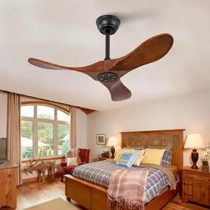36" Solid Wood Ceiling Fan, Outdoor, 3 Blade, No Light, Walnut, for Patio Living Room Bedroom Porch, Remote Control, Water Resistant 36" Solid Wood Ceiling Fan, Outdoor, 3 Blade, No Light, Walnut, for Patio Living Room Bedroom Porch, Remote Control, Water Resistant