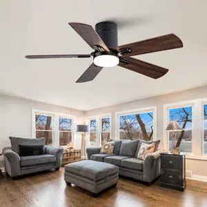 42-inch Low-Profile Ceiling Fans with Light and Remote, Dimmable LED, Quiet Reversible DC Motor, for Bedroom Indoor Outdoor Use (Black) 42-inch Low-Profile Ceiling Fans with Light and Remote, Dimmable LED, Quiet Reversible DC Motor, for Bedroom Indoor Outdoor Use (Black)