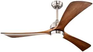 52" Solid Wood Blades Ceiling Fan with Lights Remote Control,Quiet DC Motor 3 Blade Ceiling Fans 6 Speed Levels,Reversible Ceiling Fan, for Patio Living Room, Bedroom, Office,Indoor.(Stain nickel ) 52" Solid Wood Blades Ceiling Fan with Lights Remote Control,Quiet DC Motor 3 Blade Ceiling Fans 6 Speed Levels,Reversible Ceiling Fan, for Patio Living Room, Bedroom, Office,Indoor.(Stain nickel )