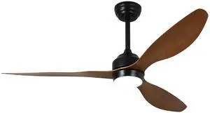 52" Ceiling Fan with Lights Quiet DC Motor 3 ABS Blade Ceiling Fans 6 Speed Levels,Reversible Ceiling Fan, for Patio Living Room, Bedroom, Office,Indoor. (Matte Black + Wood Gain ) 52" Ceiling Fan with Lights Quiet DC Motor 3 ABS Blade Ceiling Fans 6 Speed Levels,Reversible Ceiling Fan, for Patio Living Room, Bedroom, Office,Indoor. (Matte Black + Wood Gain )