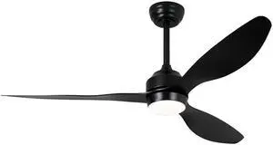 52" Ceiling Fan with Lights Quiet DC Motor 3 ABS Blade Ceiling Fans 6 Speed Levels,Reversible Ceiling Fan, for Patio Living Room, Bedroom, Office,Indoor.(Matte Black ) 52" Ceiling Fan with Lights Quiet DC Motor 3 ABS Blade Ceiling Fans 6 Speed Levels,Reversible Ceiling Fan, for Patio Living Room, Bedroom, Office,Indoor.(Matte Black )