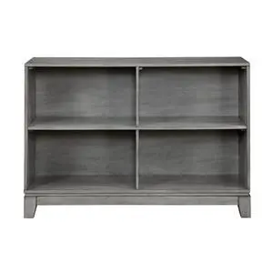 Gray Finish 4-Shelf Bookcase Wooden Furniture 1pc Gray Finish 4-Shelf Bookcase Wooden Furniture 1pc
