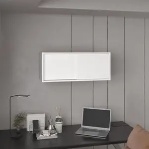 Note 32"W x 13" H Wall Cabinet with Sliding Doors , Wall Shelf, Storage Cabinet, Bedroom, Office, Living Room, Garage Note 32"W x 13" H Wall Cabinet with Sliding Doors , Wall Shelf, Storage Cabinet, Bedroom, Office, Living Room, Garage