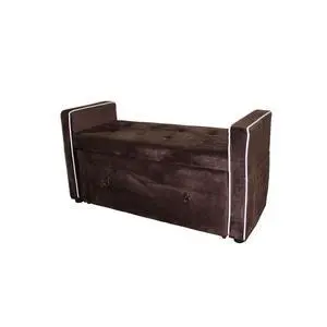 22" Shoe Storage Bench, Brown Suede 22" Shoe Storage Bench, Brown Suede