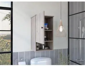 Medicine Cabinet Porto, Two Internal Shelves, Light Gray Finish Medicine Cabinet Porto, Two Internal Shelves, Light Gray Finish