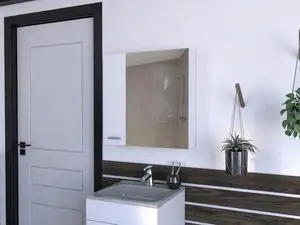 Medicine Cabinet Prague, Four Internal Shelves, Single Door, White Finish Medicine Cabinet Prague, Four Internal Shelves, Single Door, White Finish