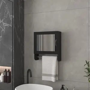 Medicine Cabinet Ulysses, Bathroom, Black Medicine Cabinet Ulysses, Bathroom, Black