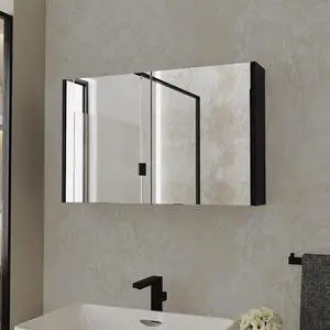 Medicine Cabinet Mansfield, Bathroom, Black Medicine Cabinet Mansfield, Bathroom, Black