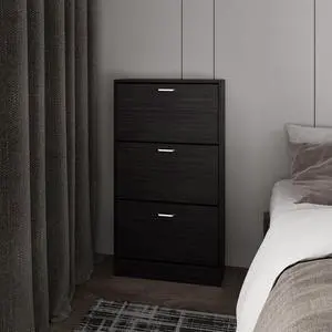 Hesston Shoe Rack Organizer, Badroom, Black Hesston Shoe Rack Organizer, Badroom, Black