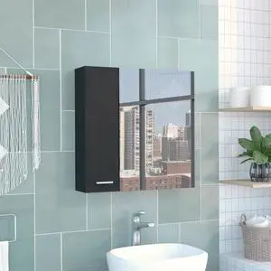 Medicine Double Door Cabinet 23" H,Four Interior Shelves, Black Medicine Double Door Cabinet 23" H,Four Interior Shelves, Black