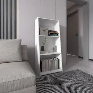 Bookcase 47" H, 3 shelves, White Bookcase 47" H, 3 shelves, White