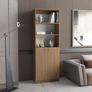 2-Door Bookcase with Upper Shelves 2-Door Bookcase with Upper Shelves
