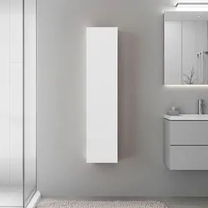 Bigelow Wall Cabinet, 1 Door, 4 Shelves, White Bigelow Wall Cabinet, 1 Door, 4 Shelves, White