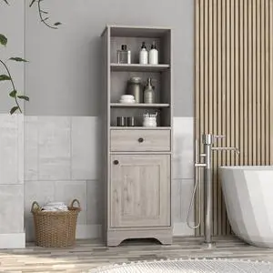Alaskan Linen Cabinet, One Drawer, Single Door Cabinet Alaskan Linen Cabinet, One Drawer, Single Door Cabinet