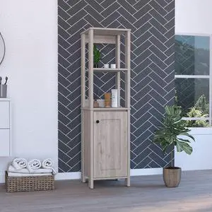 Arctic Linen Cabinet, With Four Shelves, Single Door Cabinet Arctic Linen Cabinet, With Four Shelves, Single Door Cabinet