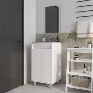 Saratoga Bathroom Cabinet with 2 Doors, White Saratoga Bathroom Cabinet with 2 Doors, White