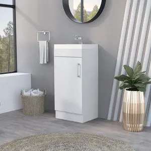 Madrid Bathroom Vanity in melamine with 1 door Madrid Bathroom Vanity in melamine with 1 door