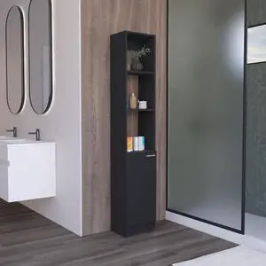 Parks Linen Bathroom Storage Cabinet with one Doors, Tall Bathroom Cabinet with 6 Shelves, for Bathroom, Living Room, Kitchen Parks Linen Bathroom Storage Cabinet with one Doors, Tall Bathroom Cabinet with 6 Shelves, for Bathroom, Living Room, Kitchen