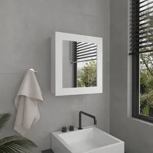 Luma Medicine Cabinet with Mirror Door 20.5" High Cabinet Organizer with Two interior Shelves for Bathroom, Kitchen, Mudroom Luma Medicine Cabinet with Mirror Door 20.5" High Cabinet Organizer with Two interior Shelves for Bathroom, Kitchen, Mudroom