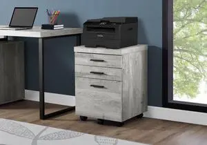 File Cabinet, Rolling Mobile, Storage Drawers, Printer Stand, Office, Work, Grey Laminate, Contemporary, Modern File Cabinet, Rolling Mobile, Storage Drawers, Printer Stand, Office, Work, Grey Laminate, Contemporary, Modern