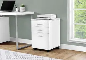 File Cabinet, Rolling Mobile, Storage Drawers, Printer Stand, Office, Work, White Laminate, Contemporary, Modern File Cabinet, Rolling Mobile, Storage Drawers, Printer Stand, Office, Work, White Laminate, Contemporary, Modern