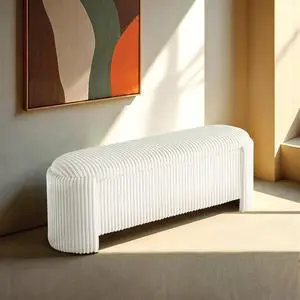 Contemporary Style Bench Built In Storage Compartment White Finish Primary Living Room Contemporary Style Bench Built In Storage Compartment White Finish Primary Living Room