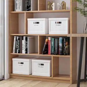 Set of 2 Collapsible Stackable Storage Box with Lids for Home or Office Organization Set of 2 Collapsible Stackable Storage Box with Lids for Home or Office Organization