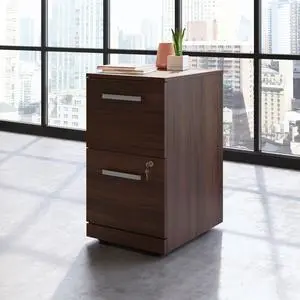 Mobile File Cabinet, Brown finish Mobile File Cabinet, Brown finish