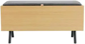 Accent Storage Bench in Light Oak Accent Storage Bench in Light Oak