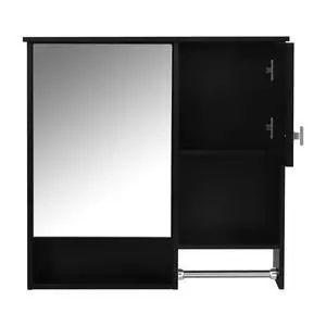 29'' x 28'' Modern Wall Mounted Bathroom Medicine Cabinet, Bathroom Wall Storage Cabinet with Mirror, Over the Toilet Space Saver Cabinet with Towels Bar 29'' x 28'' Modern Wall Mounted Bathroom Medicine Cabinet, Bathroom Wall Storage Cabinet with Mirror, Over the Toilet Space Saver Cabinet with Towels Bar