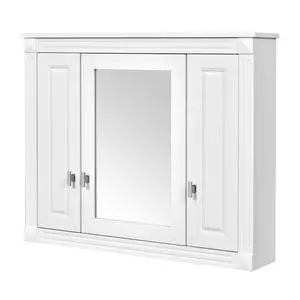 Bathroom Wall Cabinet with Mirror, Wall Mounted Medicine Cabinet with 5 Shelves, Mirrored Door Over Toilet Storage Cabinet, White Bathroom Wall Cabinet with Mirror, Wall Mounted Medicine Cabinet with 5 Shelves, Mirrored Door Over Toilet Storage Cabinet, White