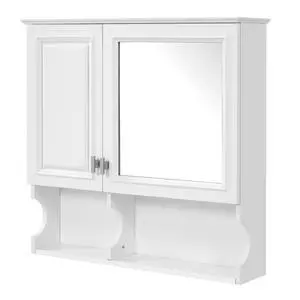 30 Inch Mirror Medicine Cabinet with Open Shelves, Wall Mounted Home Storage with Doors & Mirror, Adjustable Shelf, Bathroom Storage Cabinet over Toilet 30 Inch Mirror Medicine Cabinet with Open Shelves, Wall Mounted Home Storage with Doors & Mirror, Adjustable Shelf, Bathroom Storage Cabinet over Toilet